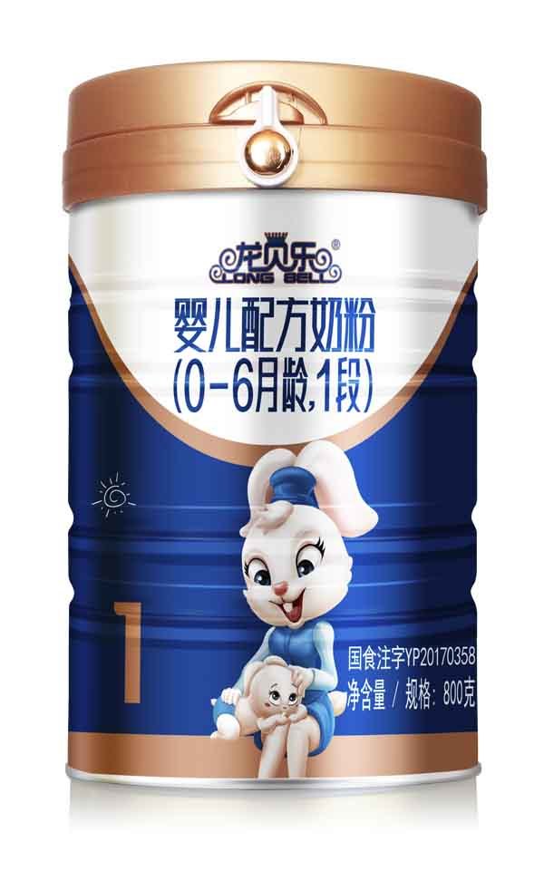 2021年(nián)1月(yuè)份龍貝樂(yuè)嬰兒(ér)配方奶粉800克