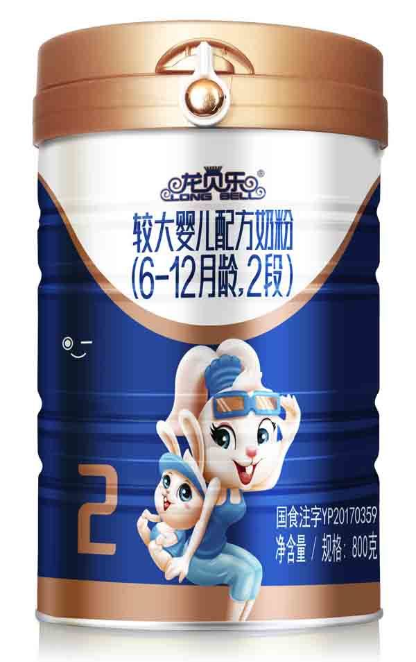 2019年(nián)01月(yuè)份龍貝樂(yuè)較大(dà)嬰兒(ér)配方奶粉800克