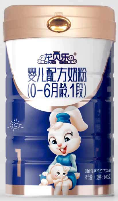 2018年(nián)4月(yuè)份龍貝樂(yuè)嬰兒(ér)配方奶粉800克